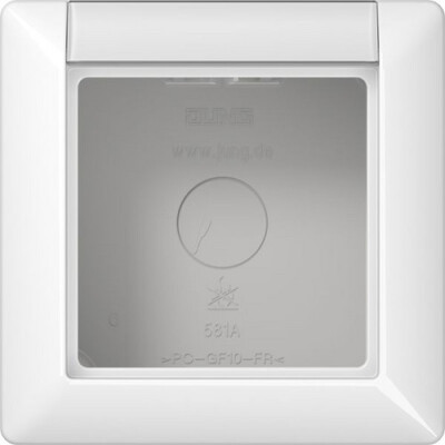 JUNG AS 581 ANA WW Aufputz-Kappe mit Schriftfeld 1fach