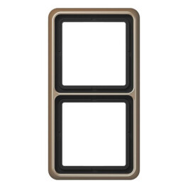 JUNG CD 582 GB RAHMEN 2-FACH GOLD-BRONZE