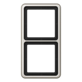 JUNG CD 582 PT RAHMEN 2-FACH PLATIN