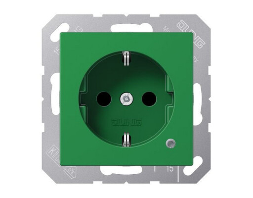 JUNG A 1520 BFKO GN SCHUKO-Steckdose mit Funktionsanzeige