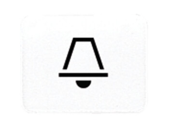 JUNG 33 K WW SYMBOL KLINGEL ALPINWEISS