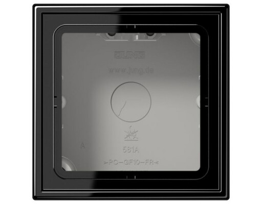 JUNG LS 581 A SW Aufputz-Kappe m. Rahmen 1fach