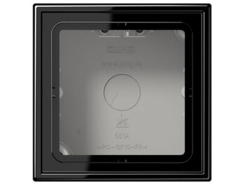 JUNG LS 581 A SW Aufputz-Kappe m. Rahmen 1fach