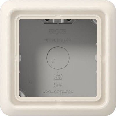 JUNG CD 581 A W AUFPUTZ-KAPPE 1-FACH WEISS