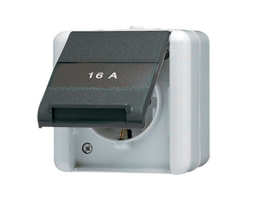 JUNG 820 NAW STECKDOSE M.SCHRIFTFELD