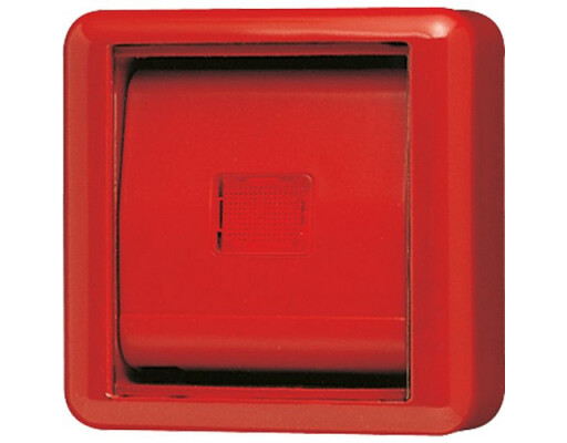 JUNG 860 WGL RT ABDECKUNG M.GLASSCHEIBE ROT