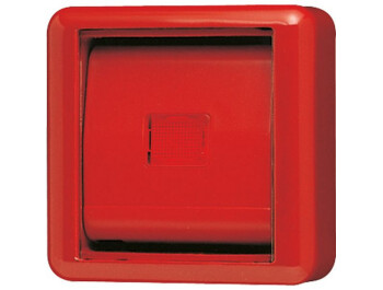 JUNG 860 WGL RT ABDECKUNG M.GLASSCHEIBE ROT