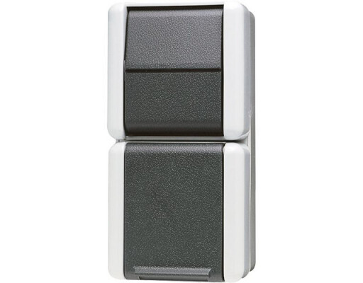 JUNG 876 W Kombination SCHUKO-STECKDOSE mit Wechsel