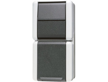 JUNG 876 W Kombination SCHUKO-STECKDOSE mit Wechsel