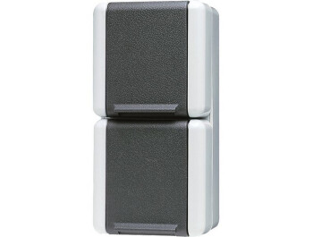 JUNG 822 W SCHUKO-ZWEIFACHSTECKDOSE