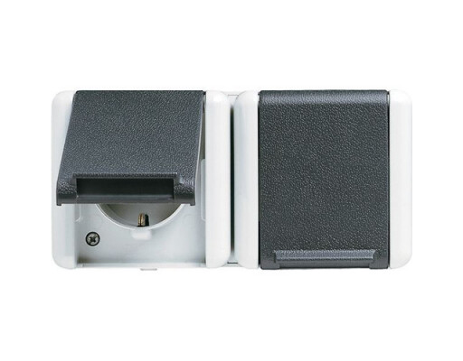 JUNG 8220 W SCHUKO-ZWEIFACHSTECKDOSE