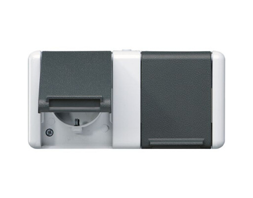 JUNG 8220-1 W SCHUKO-ZWEIFACHSTECKDOSE