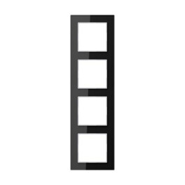 JUNG AC 584 GL SW Rahmen 4fach