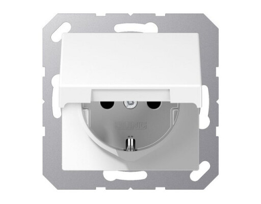 JUNG A 1520 KIKL WW SCHUKO Steckdose mit Klappdeckel KI