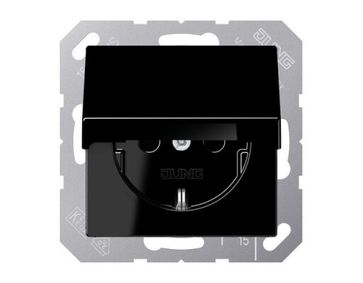 JUNG A 1520 KL SW SCHUKO Steckdose mit Klappdeckel