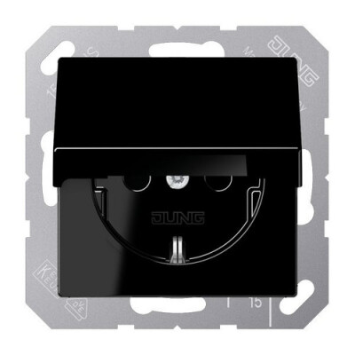 JUNG A 1520 KL SW SCHUKO Steckdose m.Klappd.