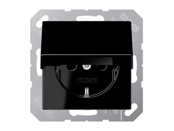 JUNG A 1520 KL SW SCHUKO Steckdose mit Klappdeckel