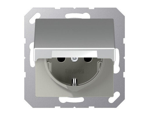 JUNG A 1520 BFKL AL SCHUKO Steckdose mit Klappdeckel