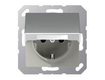 JUNG A 1520 BFKL AL SCHUKO Steckdose mit Klappdeckel