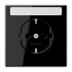 JUNG LS 1520 NA SW Schuko Steckdose mit Schriftfeld