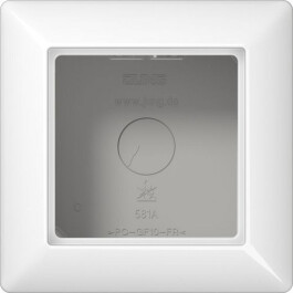 JUNG AS 581 A WW Ap-Kappe mit Rahmen 1-F alpinweiss