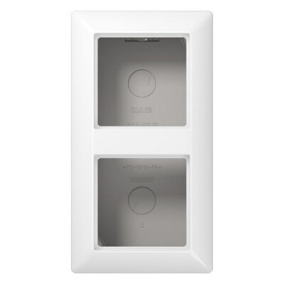 JUNG AS 582 A WW Ap-Kappe mit Rahmen 2-Falpinweiss