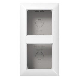 JUNG AS 582 A WW Ap-Kappe mit Rahmen 2-Falpinweiss