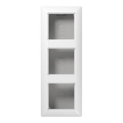 JUNG AS 583 A WW Ap-Kappe mit Rahmen 3-F alpinweiss