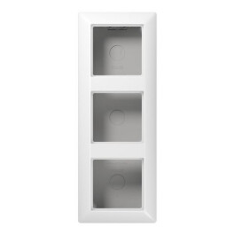 JUNG AS 583 A WW Ap-Kappe mit Rahmen 3-F alpinweiss