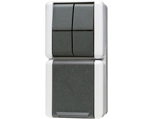 JUNG 875 W SCHUKO-Steckdose mit Serienschalter