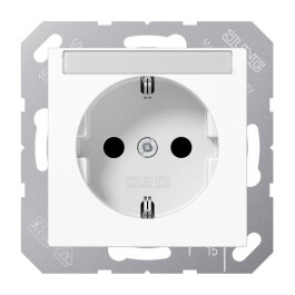 JUNG A 1520 BFNA WW SCHUKO Steckdose mit Schriftfeld 6x46mm