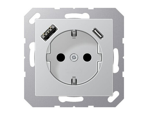 JUNG A 1520-15 CA AL SCHUKO-Steckdose se mit t USB Typ AC
