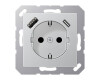 JUNG A 1520-15 CA AL SCHUKO-Steckdose se mit t USB Typ AC