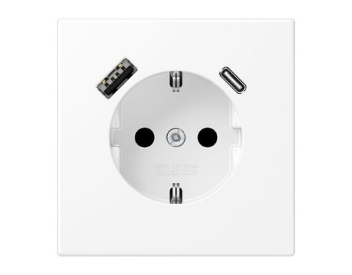 JUNG LS 1520-15 CA WWM SCHUKO-Steckdose mit USB Typ AC