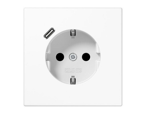 JUNG LS 1520-18 C WW SCHUKO-Steckdose mit USB Typ C