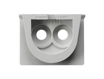 GIRA Adapter Leitungseinführung 2-fach WG AP Grau