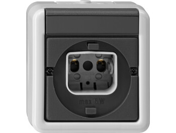 GIRA Lichtsignal Bajonett WG AP Grau