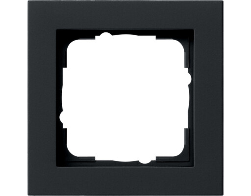GIRA Abdeckrahmen 1-fach Gira E2 Schwarz m