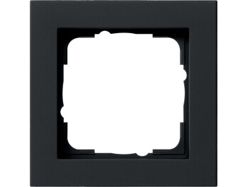 GIRA Abdeckrahmen 1-fach Gira E2 Schwarz m