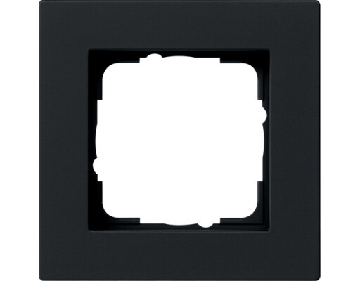 GIRA Abdeckrahmen 1-fach flach Gira E2 Schwarz m