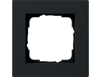 GIRA Abdeckrahmen 1-fach flach Gira E2 Schwarz m