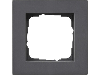 GIRA Abdeckrahmen 1-fach flach Gira E2 Anthrazit