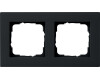 GIRA Abdeckrahmen 2-fach flach Gira E2 Schwarz m