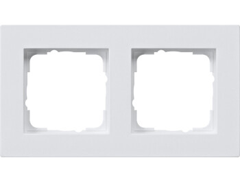 GIRA Abdeckrahmen 2-fach flach Gira E2 Reinweiß m