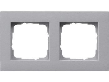 GIRA Abdeckrahmen 2-fach flach Gira E2 F Alu