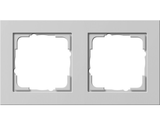 GIRA Abdeckrahmen 2-fach Gira E2 Grau m