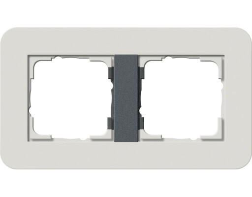 GIRA Abdeckrahmen 2-fach Gira E3 Hellgrau/Anthrazit