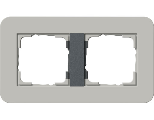 GIRA Abdeckrahmen 2-fach Gira E3 Grau/Anthrazit