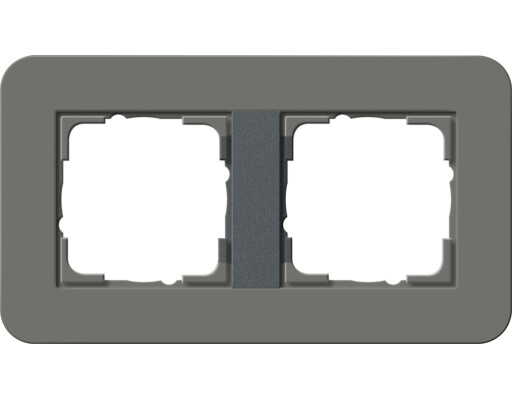 GIRA Abdeckrahmen 2-fach Gira E3 Dklgrau/Anthrazit