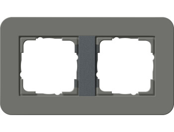 GIRA Abdeckrahmen 2-fach Gira E3 Dklgrau/Anthrazit